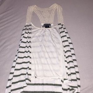 Wet seal top - sleeveless, undershirt attached